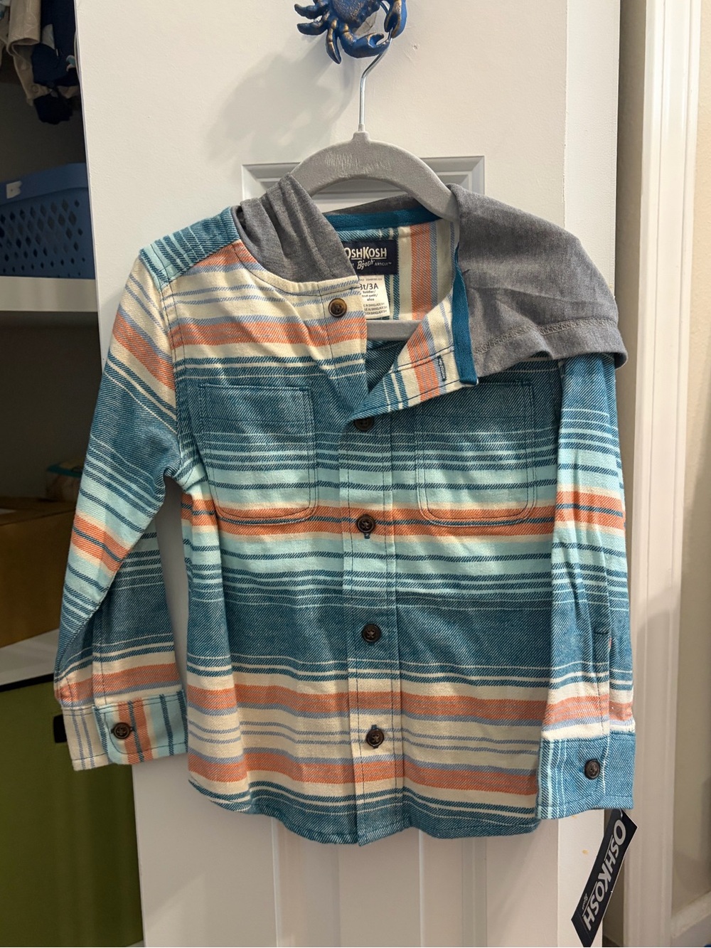 OshKosh B'gosh Button Up Hoodie - 2T NWT